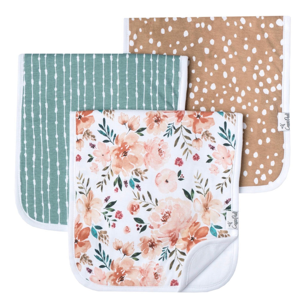 NR COPPER PEARL BURP CLOTH SET | AUTUMN