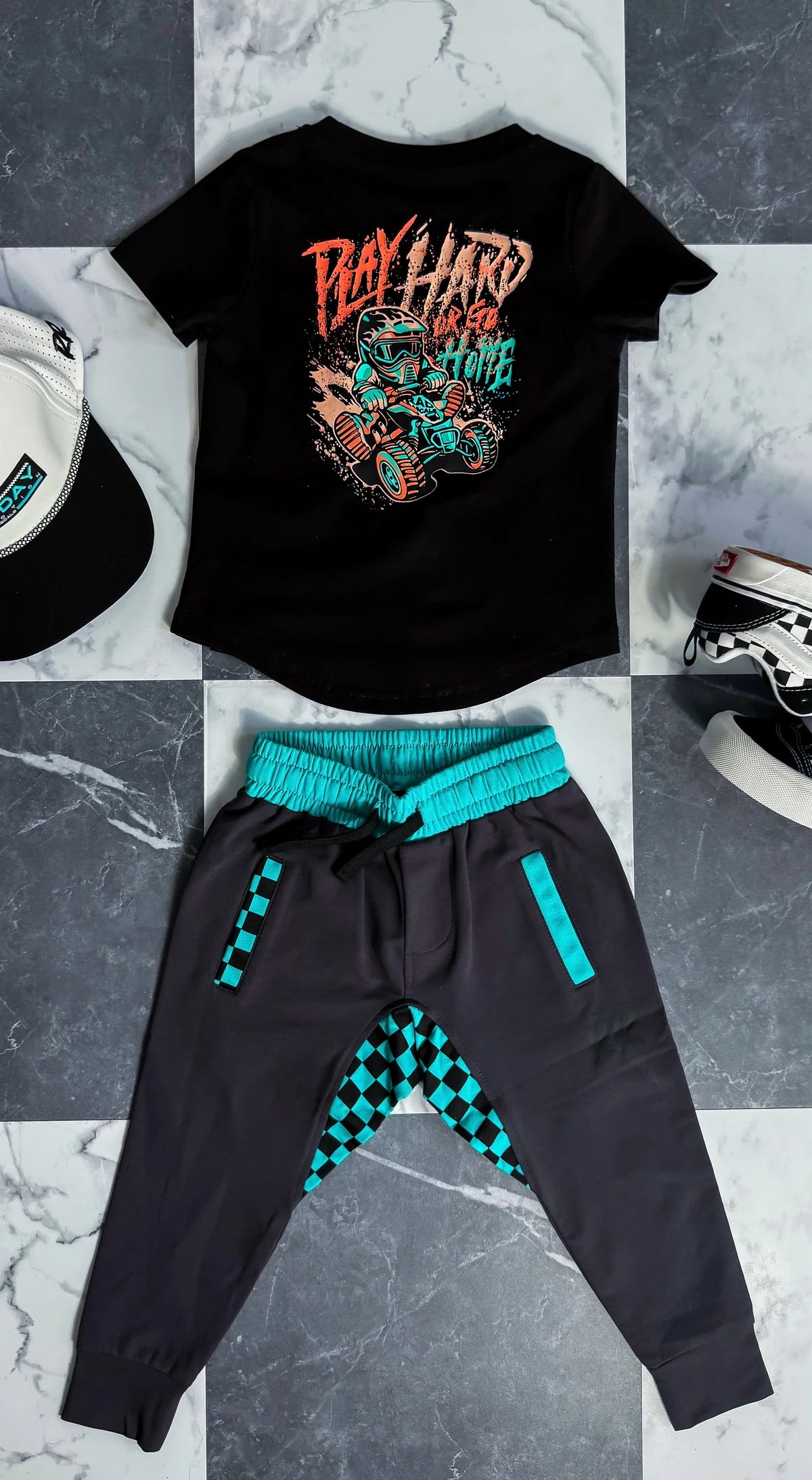 NR RAD RASCALS JERSEY JOGGER | BLUE CHECK