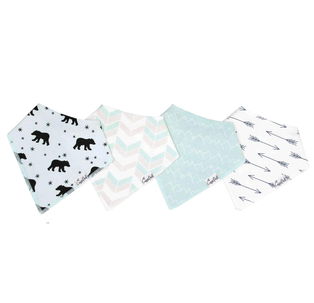 NR COPPER PEARL BANDANA BIBS | ARCHER BLACK BEAR
