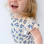 NR BELAN J BLUEBELLS | RUFFLED SLEEVES SHORTALL ROMPER