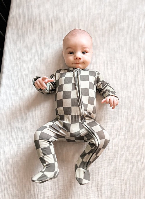 NANA & REED | FOOTED SLEEPER | CYPRESS CHECK