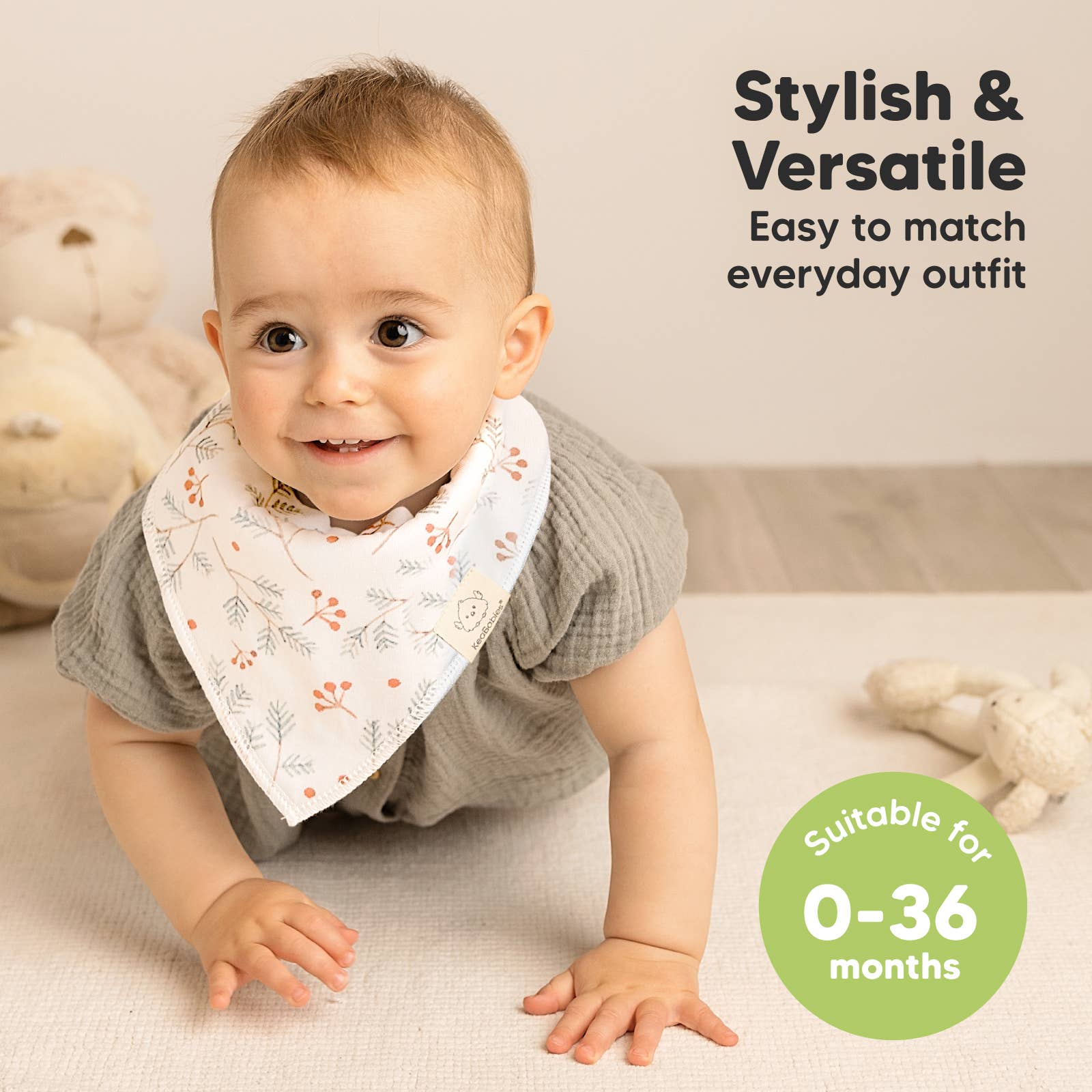 NR KEABABIES BABY BANDANA BIBS | 8-PACK | BLOOM
