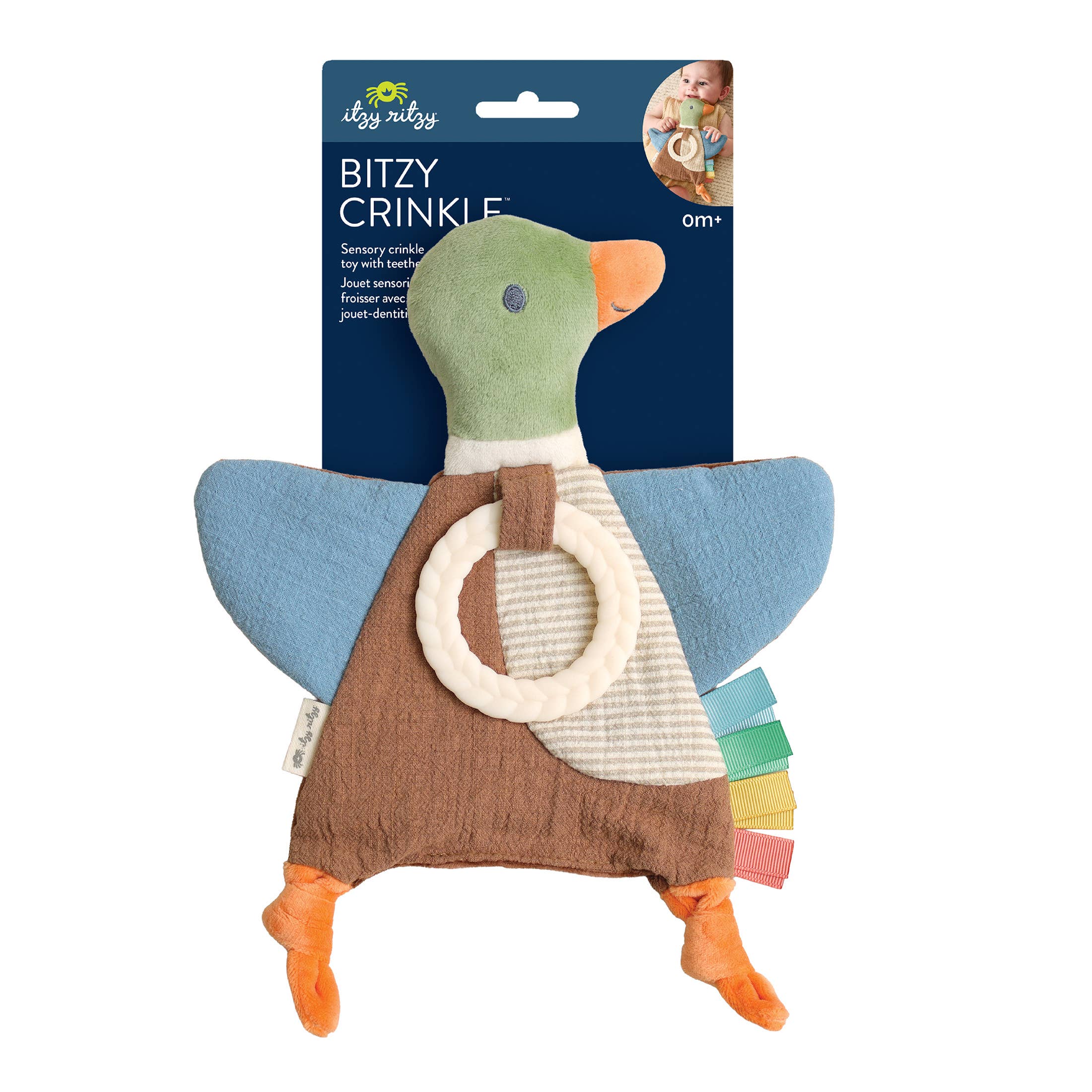 NR BITZY CRINKLE SENSORY TOY TEETHER | FOX