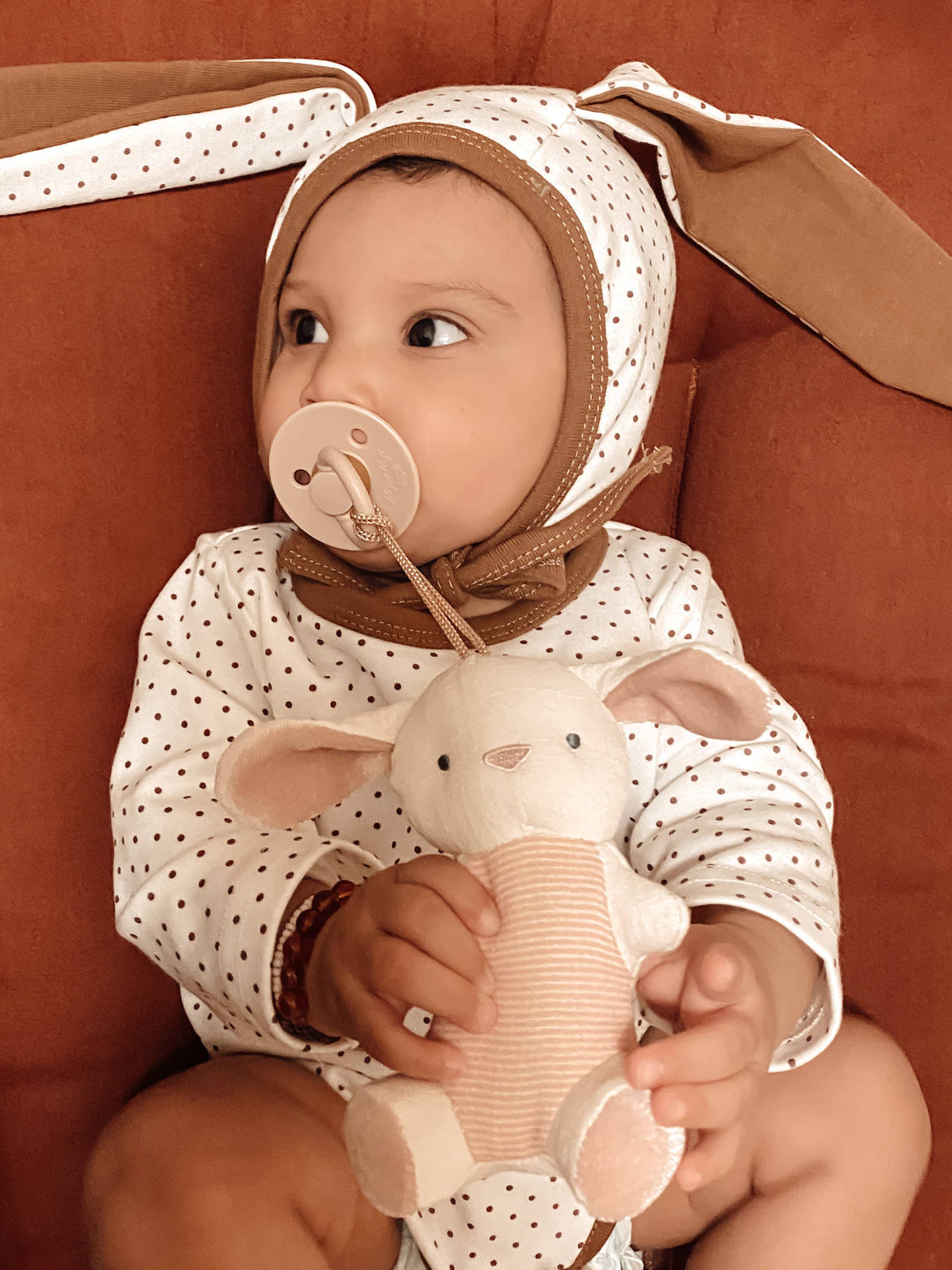 NR BITZY PAL NATURAL PACIFIER PLUSH | COW