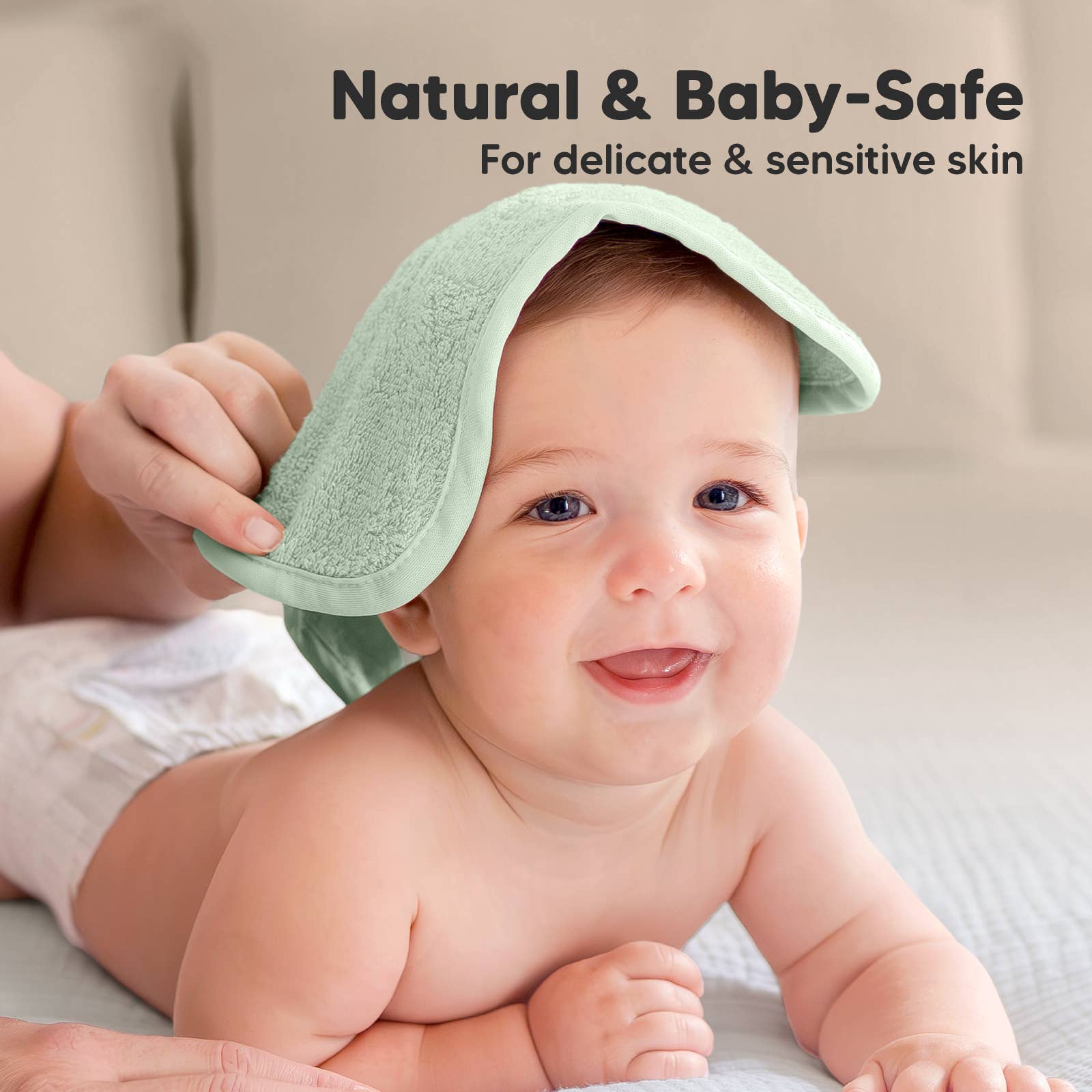 NR KEABABIES WASH CLOTHS | 6 PACK | PISTACHIO