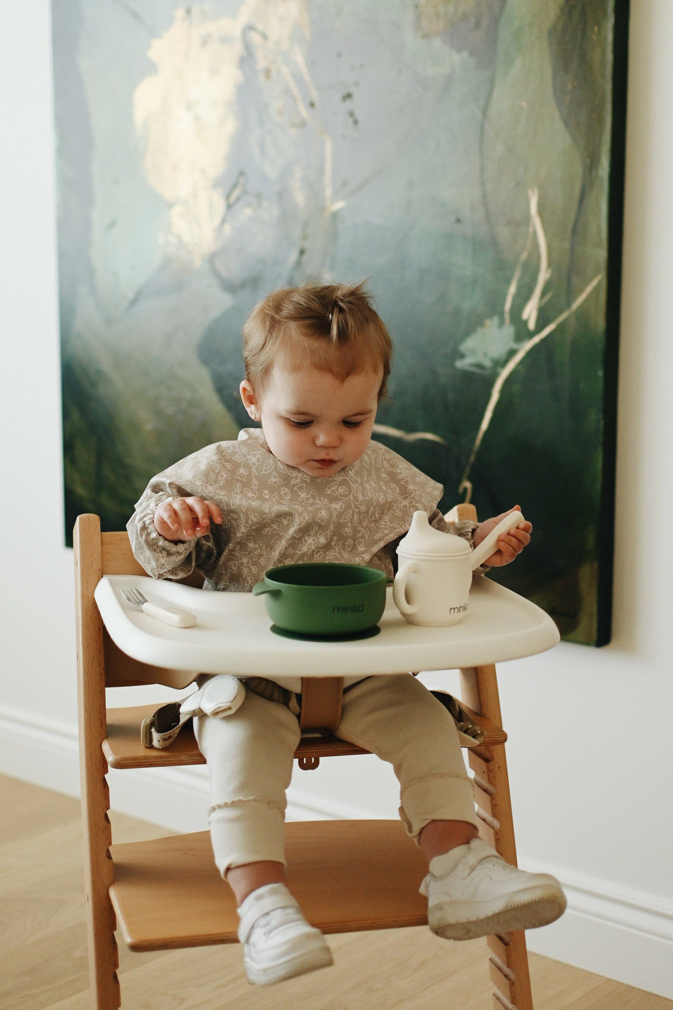 NR MINIKA LONG SLEEVE BIB | FLOWERS