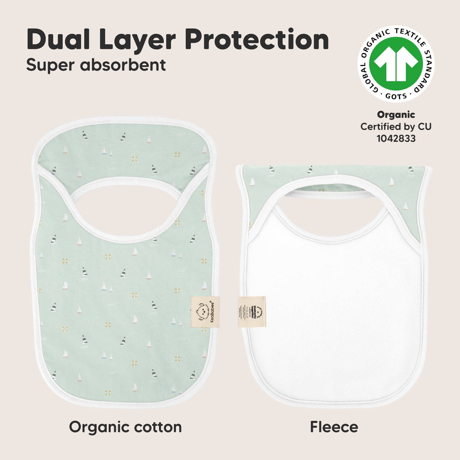 NR KEABABIES 8-PACK HALLO DROOL BIBS | VESSELS