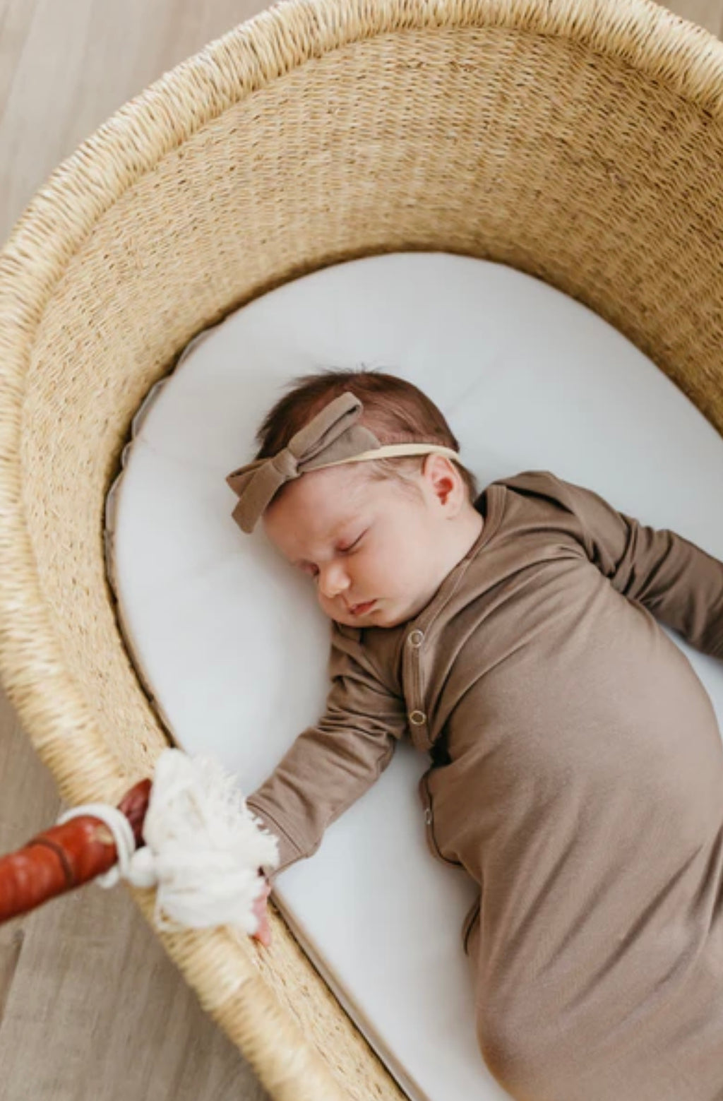 NR COPPER PEARL KNOTTED SLEEP GOWN | GOBI LIGHT BROWN