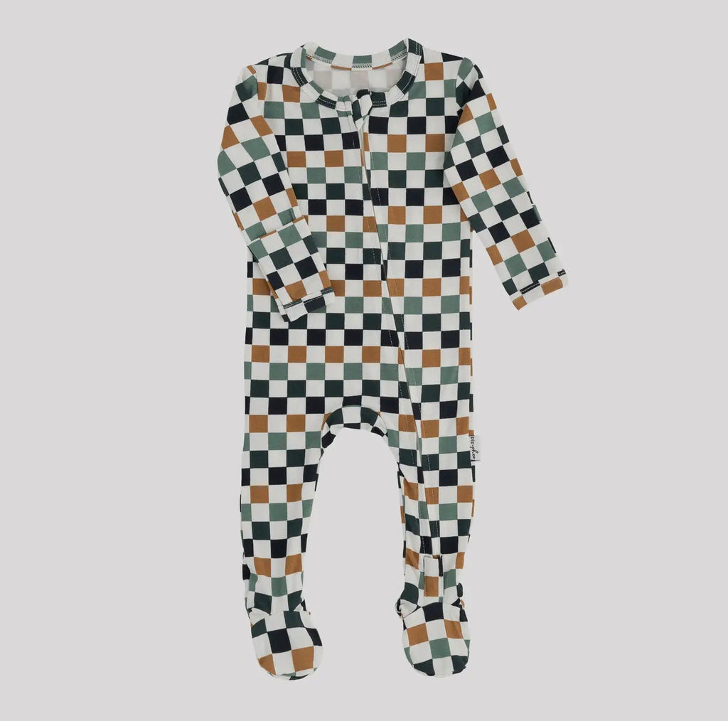 NR PIP + PHEE BAMBOO FOOTED SLEEPER | MULTI CHECKS LE