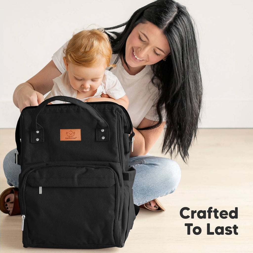 NR KEABABIES DIAPER BAG BACK PACK | TRENDY BLACK