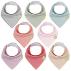 NR KEABABIES BABY BANDANA BIBS | 8-PACK | MUTED PASTEL