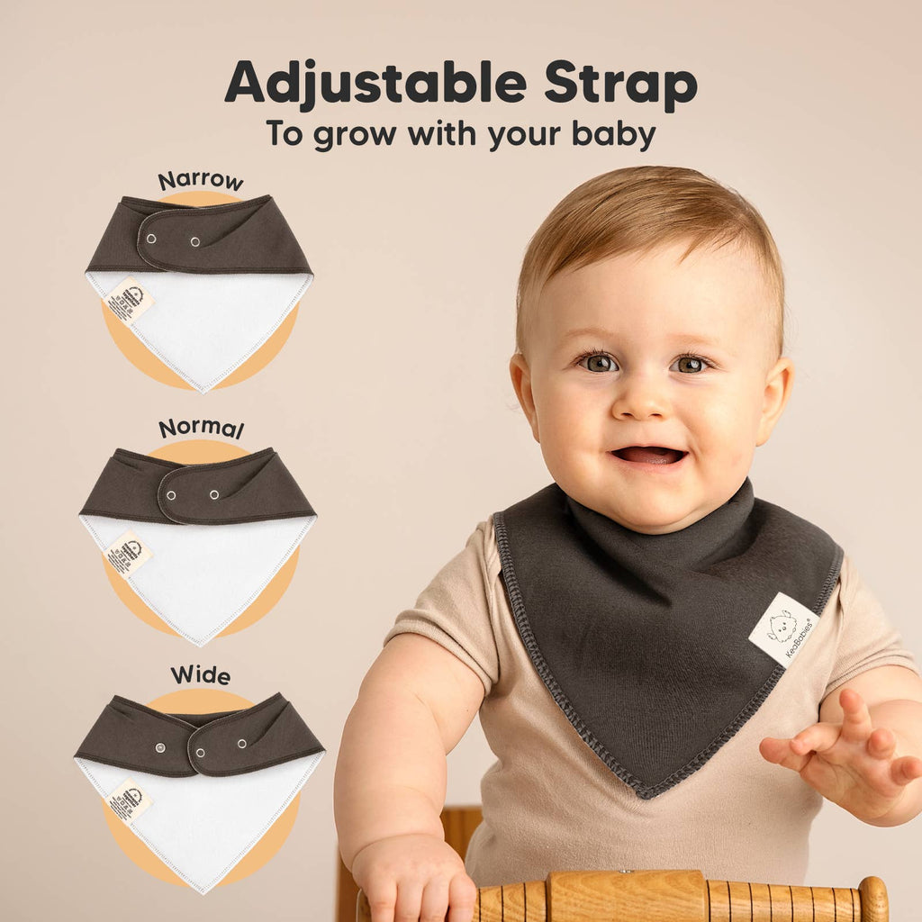 NR KEABABIES BABY BANDANA BIBS | 8-PACK | MOODY SOLIDS