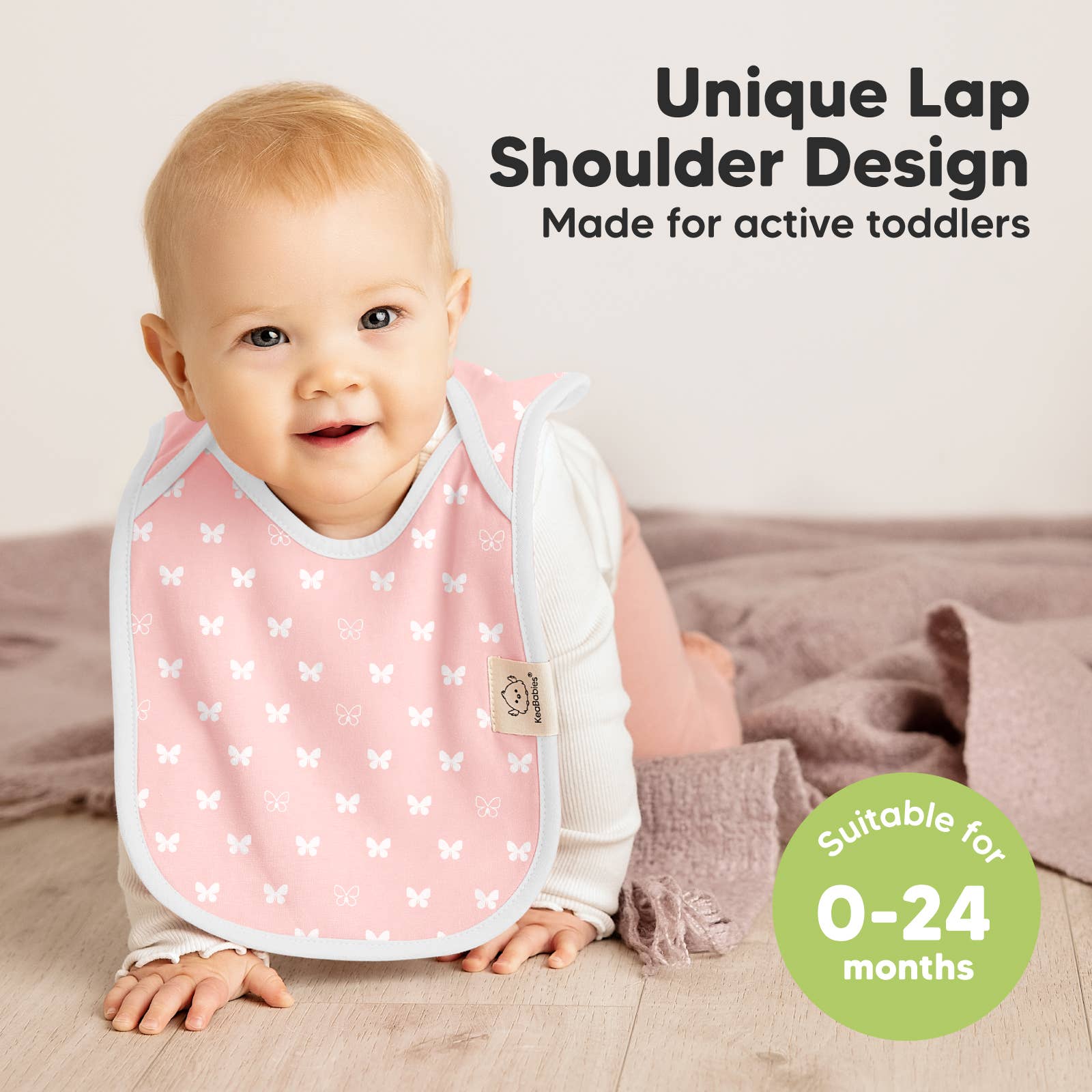 NR KEABABIES 8-PACK HALLO DROOL BIBS | BUTTERFLIES