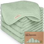 NR KEABABIES WASH CLOTHS | 6 PACK | PISTACHIO