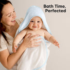NR KEABABIES LUXE HOODED TOWEL | 35x35 | BLUE WHALE