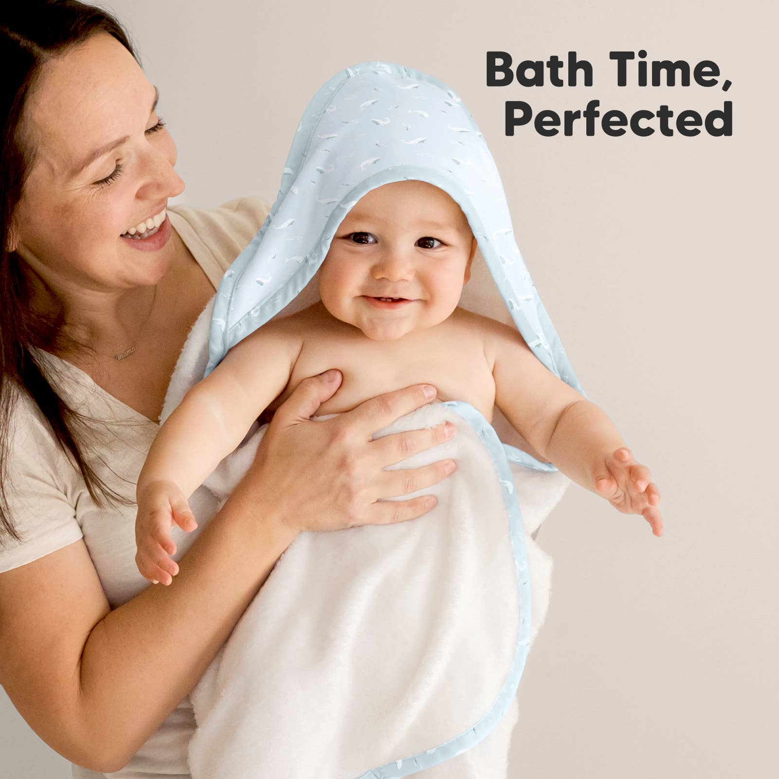 NR KEABABIES LUXE HOODED TOWEL | 35x35 | BLUE WHALE