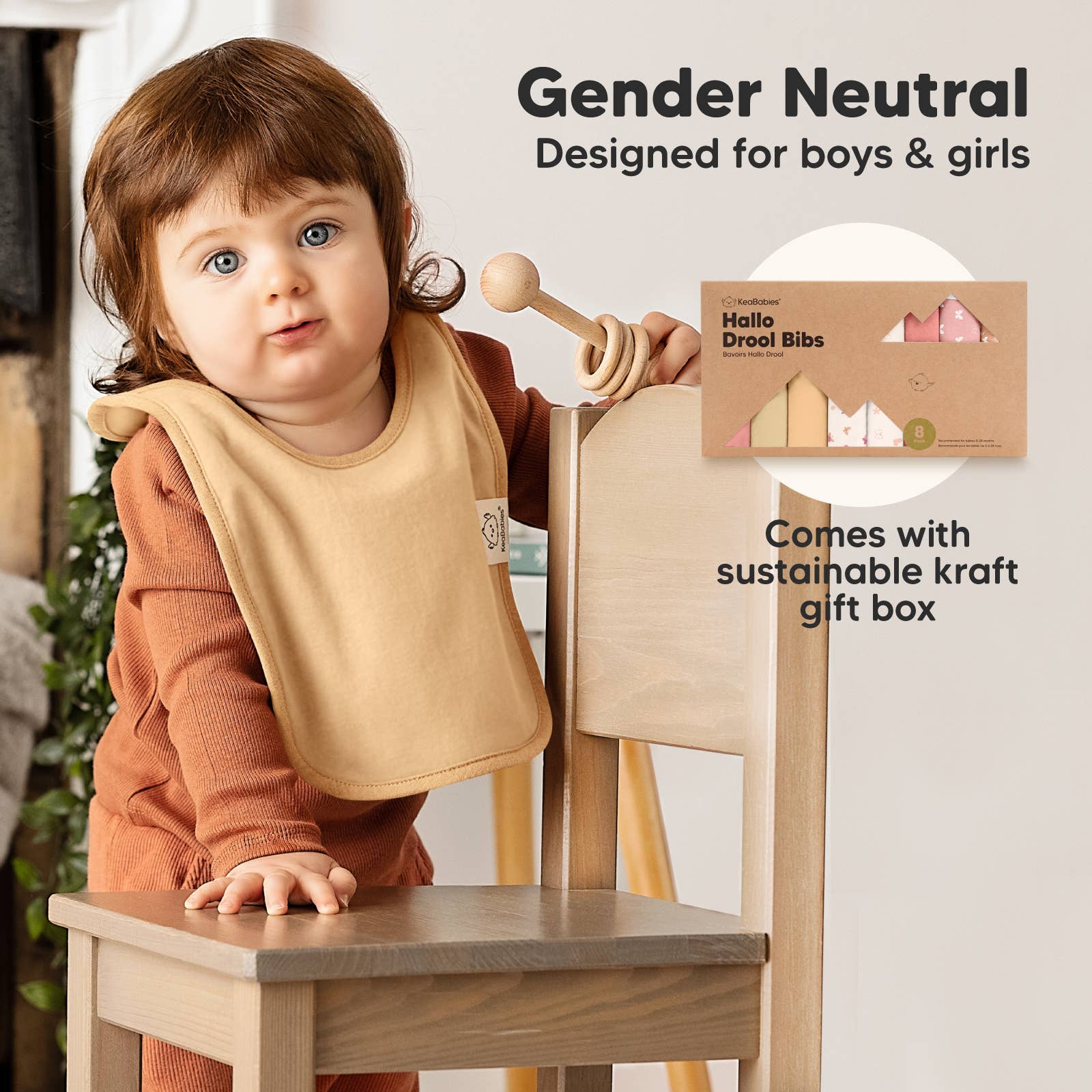 NR KEABABIES 8-PACK HALLO DROOL BIBS | BUTTERFLIES