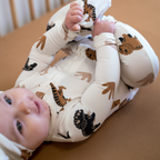 NR PIP + PHEE BAMBOO FOOTED SLEEPER | CAFE FLORAL | NEWBORN