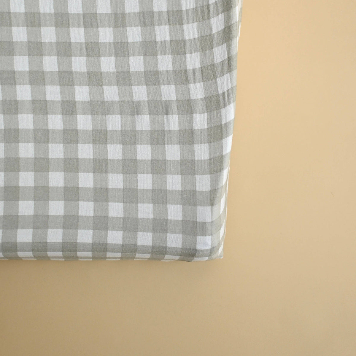 NR MINIKA CHANGING PAD COVER | SAGE GINGHAM