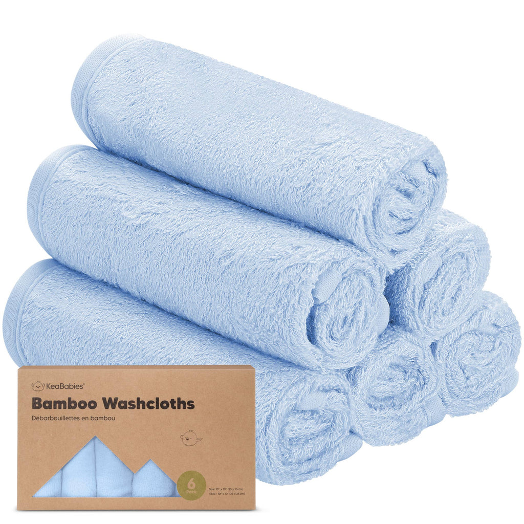 NR KEABABIES WASH CLOTHS | 6 PACK | BRAVO BLUE