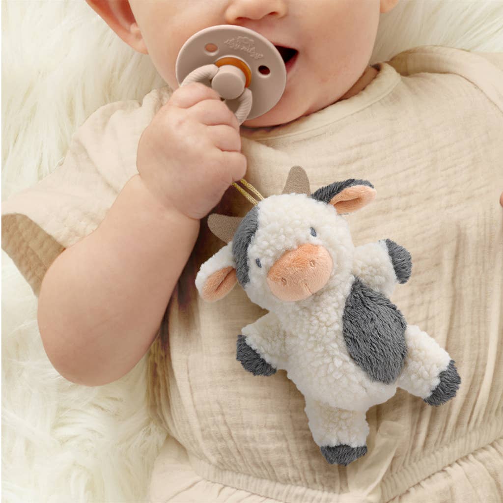 NR BITZY PAL NATURAL PACIFIER PLUSH | COW