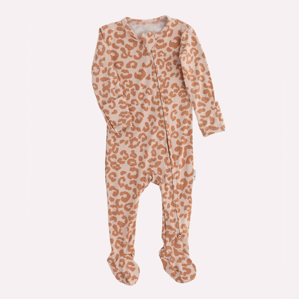 NR PIP + PHEE BAMBOO FOOTED SLEEPER | MAPLE GRID | NEWBORN