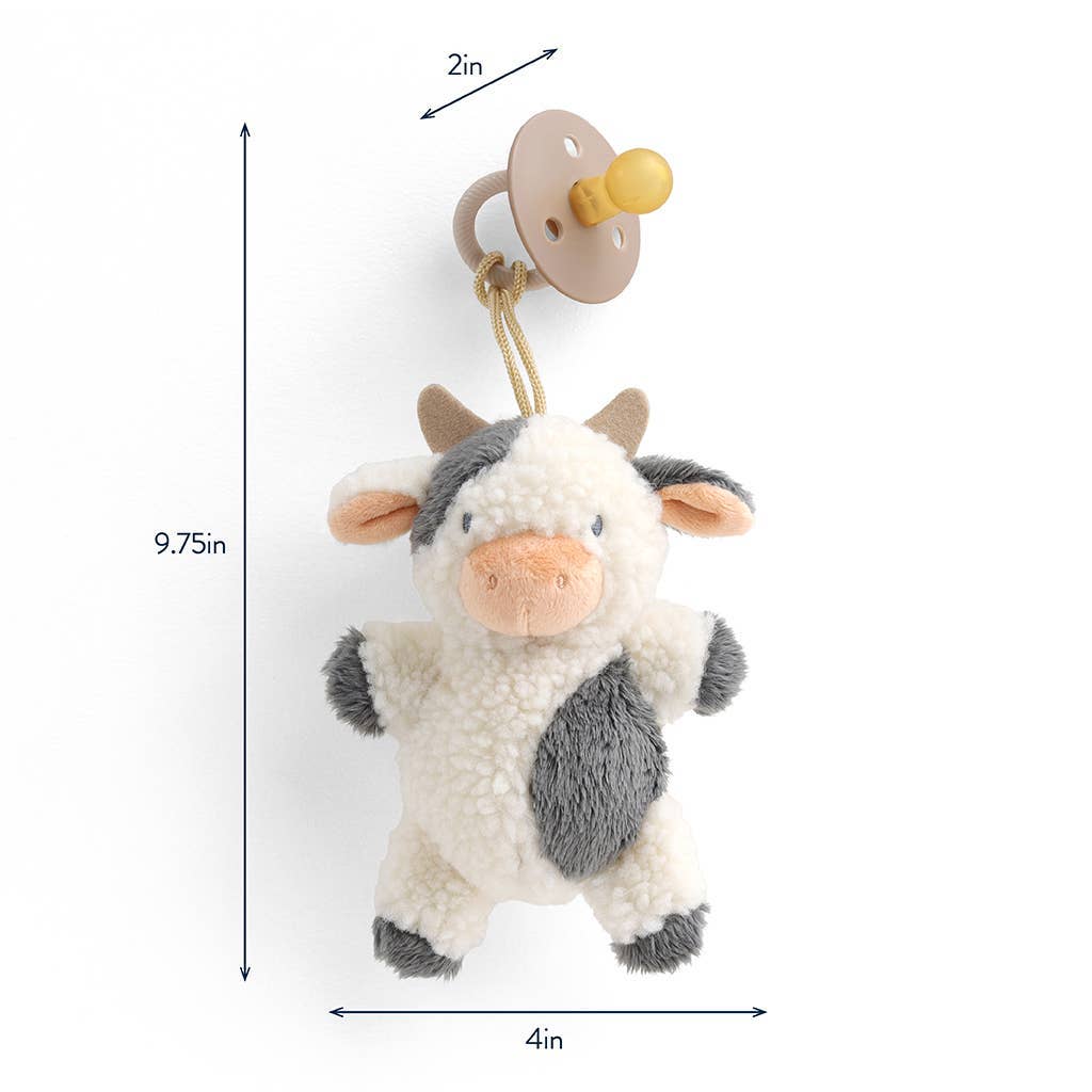 NR BITZY PAL NATURAL PACIFIER PLUSH | COW