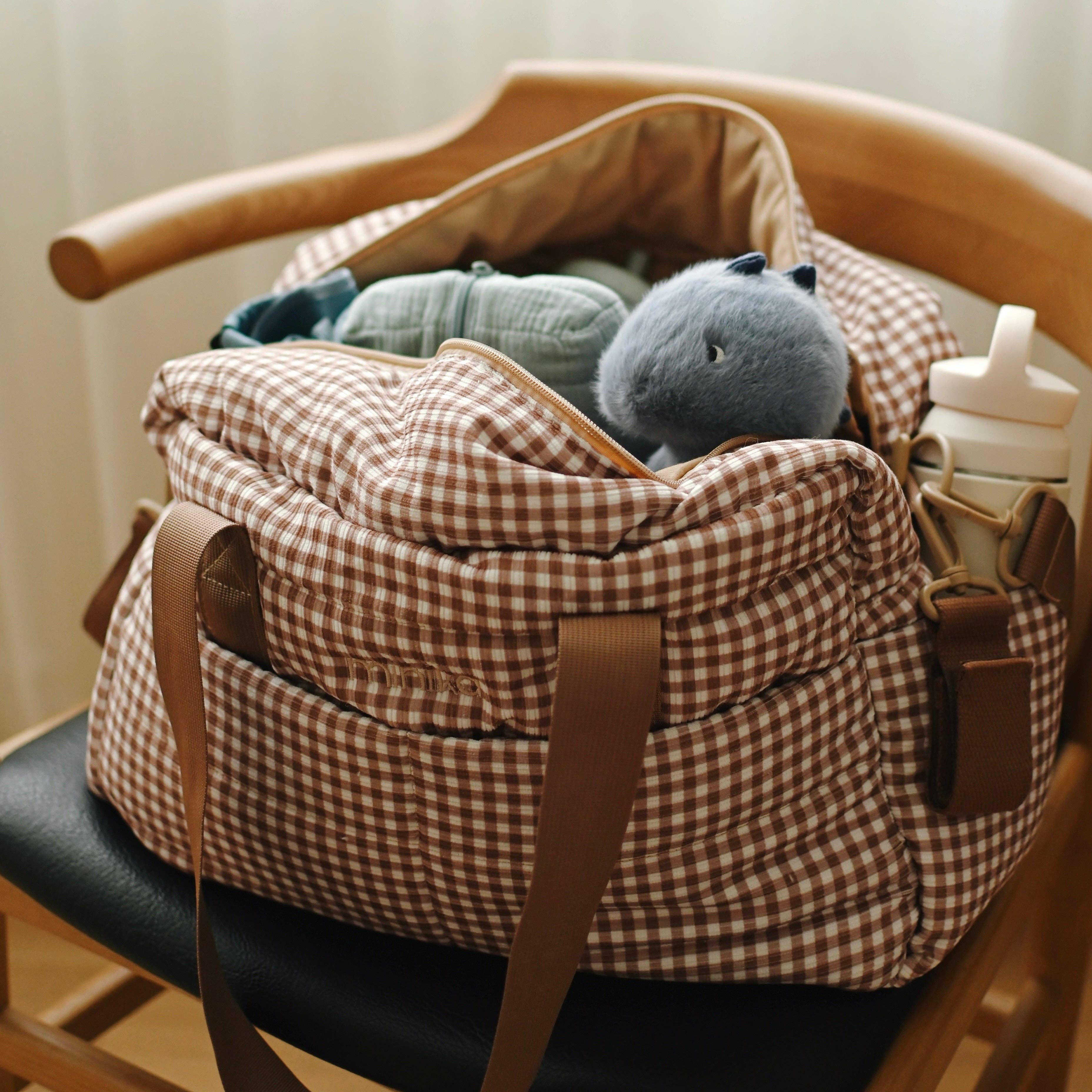 NR MINIKA DIAPER BAG | VICHY BROWN