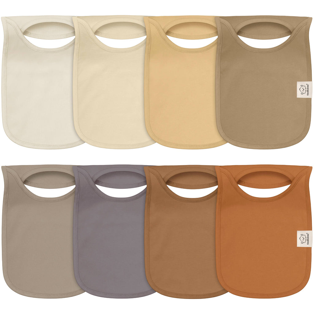 NR KEABABIES 8-PACK HALLO DROOL BIBS | TERRACOTTA