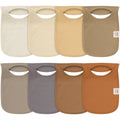 NR KEABABIES 8-PACK HALLO DROOL BIBS | TERRACOTTA