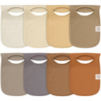 NR KEABABIES 8-PACK HALLO DROOL BIBS | TERRACOTTA
