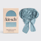 NR KITSCH ADJUSTABLE OVERSIZED SATIN BONNET | HAZEL BLUE