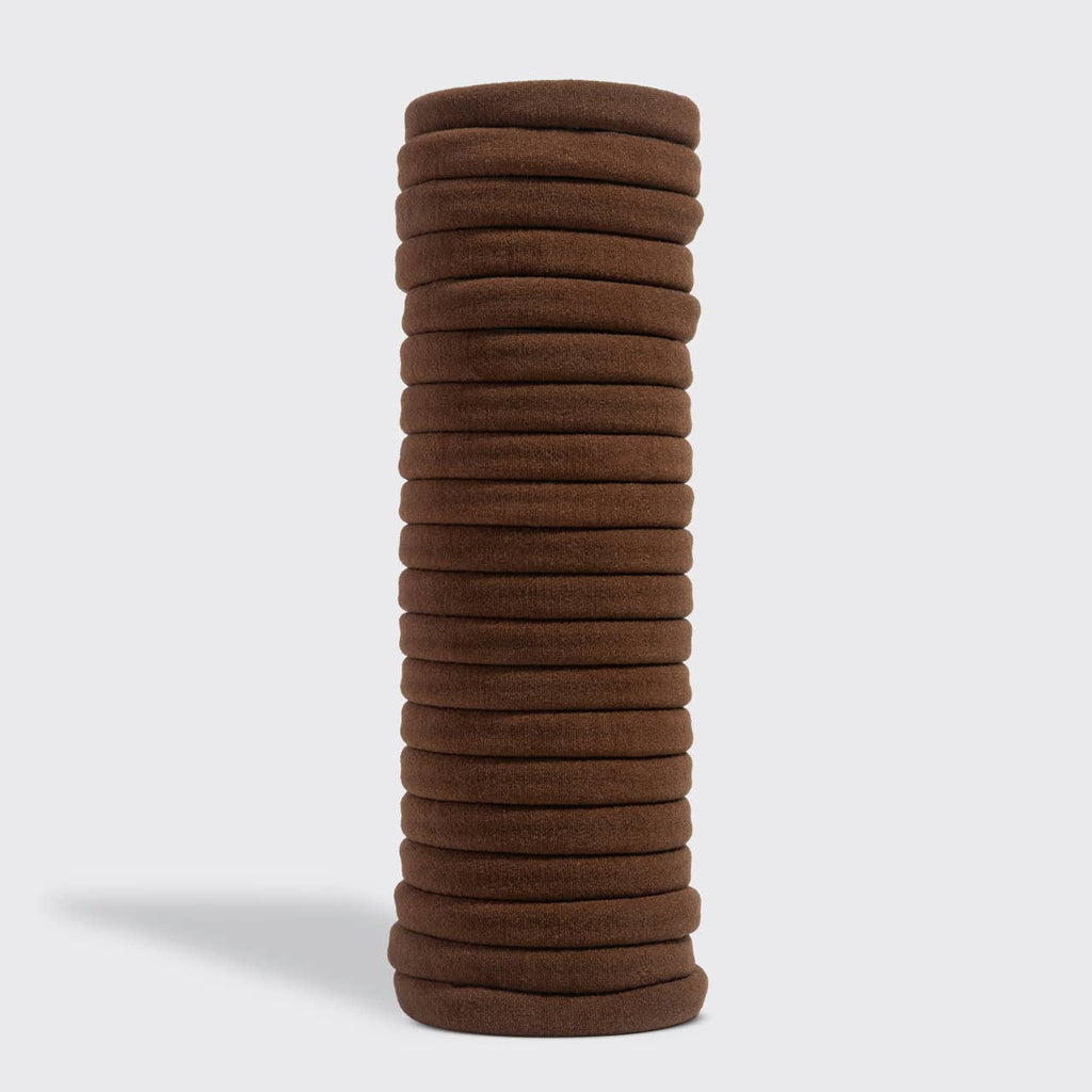 NR KITSCH NYLON ELASTICS 20pc | CHOCOLATE