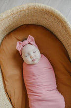 NR COPPER PEARL SWADDLE BLANKET | ROSEWOOD RIBBED