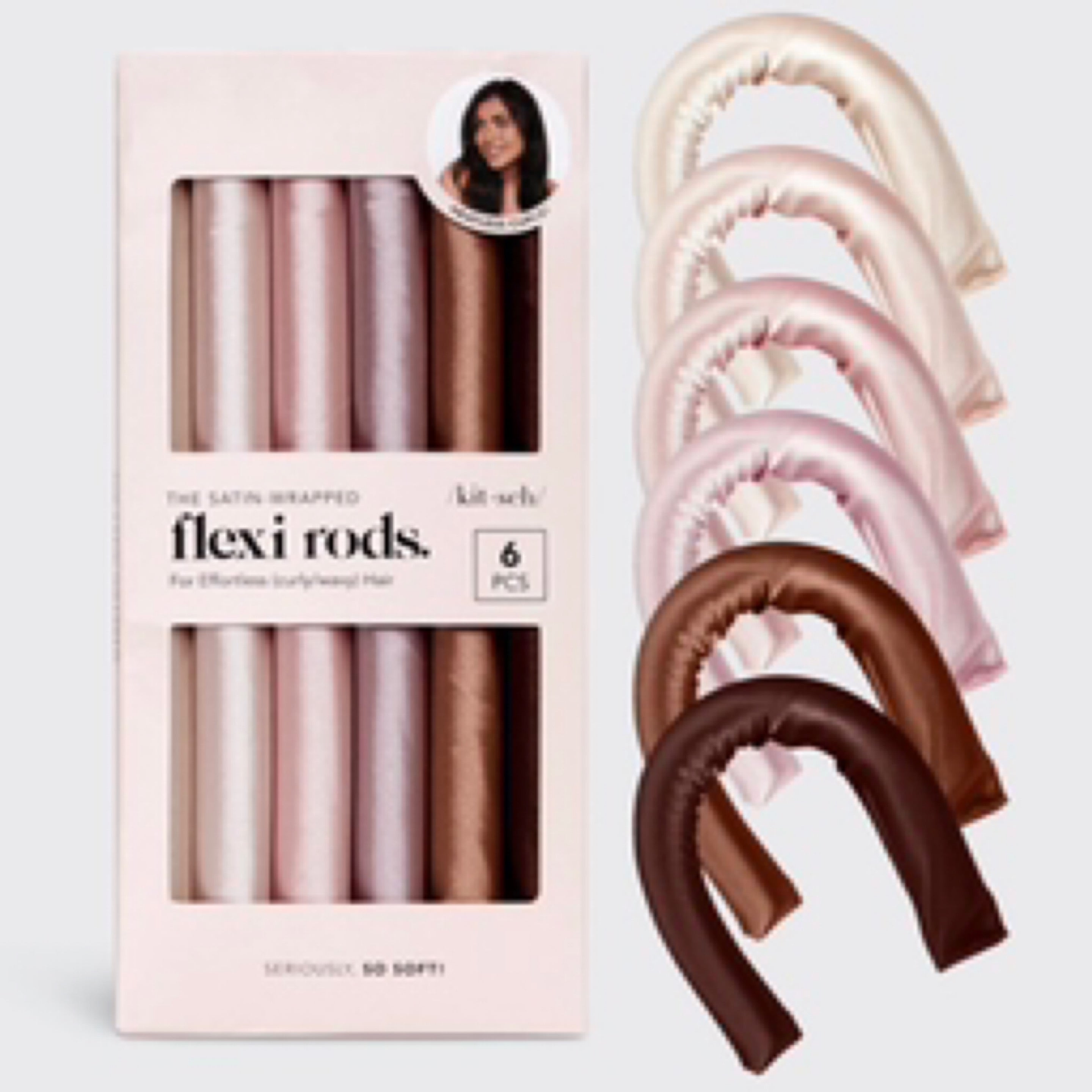 NR KITSCH SATIN WRAPPED HEATLESS CURLING RODS