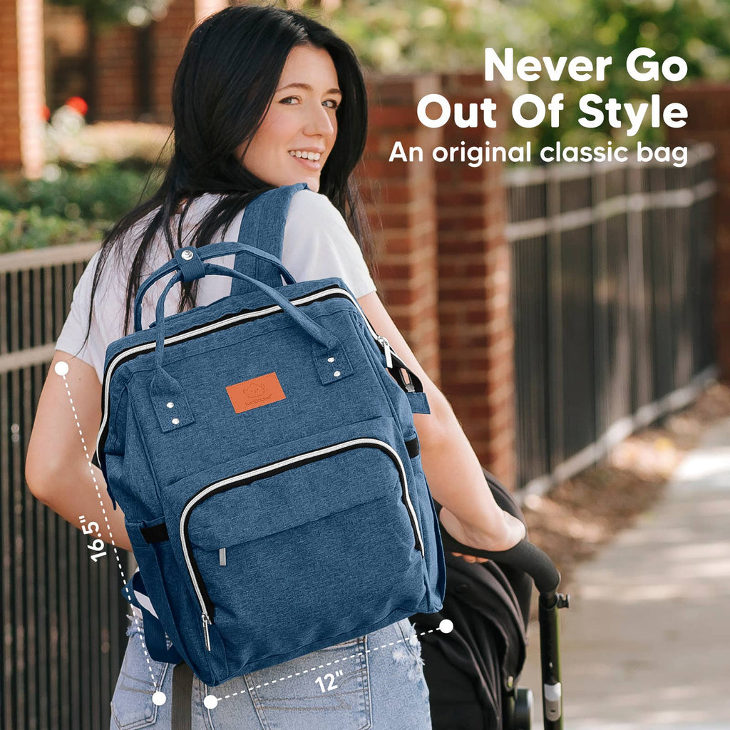 NR KEABABIES DIAPER BAG BACK PACK | STEEL BLUE