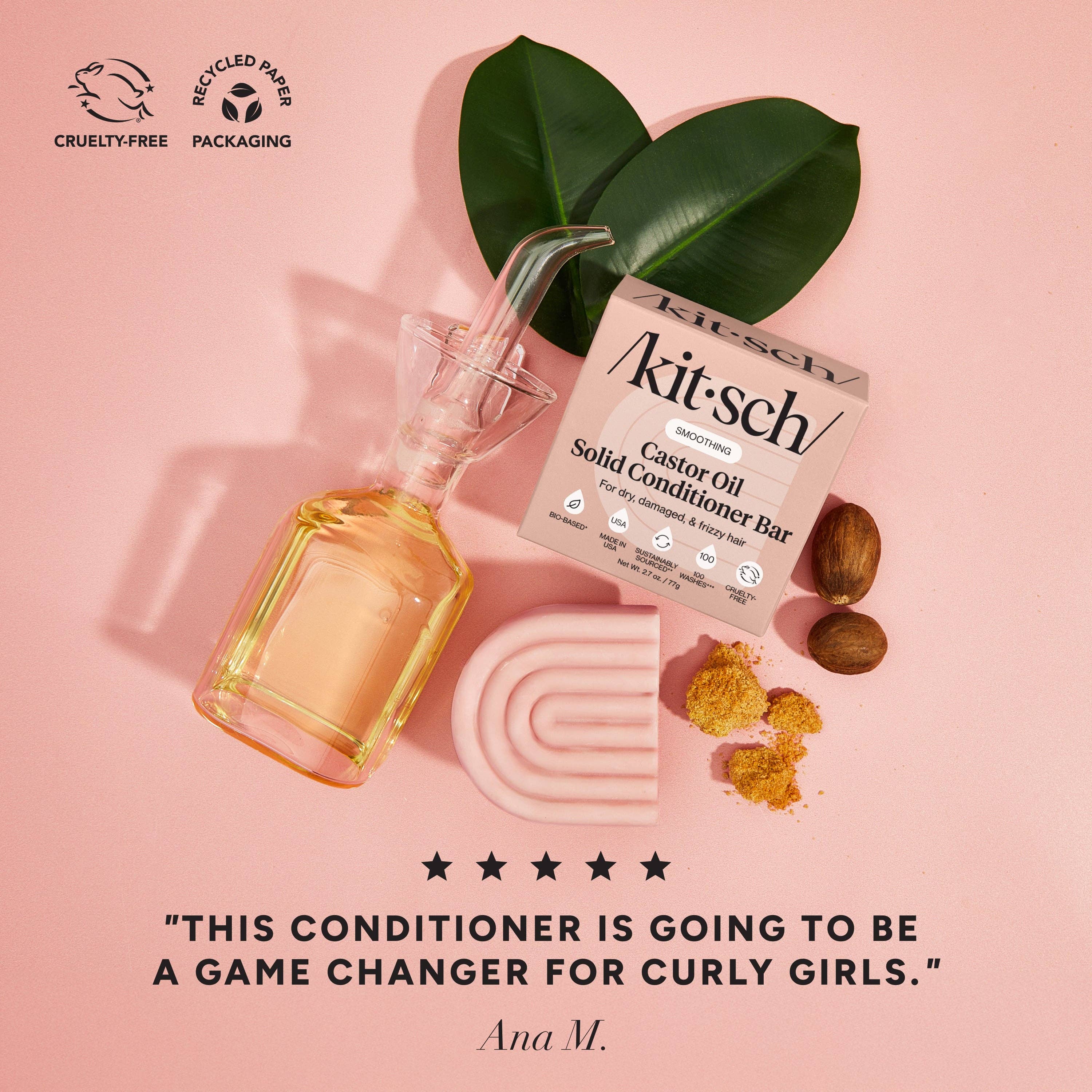 NR KITSCH SHAMPOO CONDITIONER BAR COMBO | CASTOR OIL NOURISHING