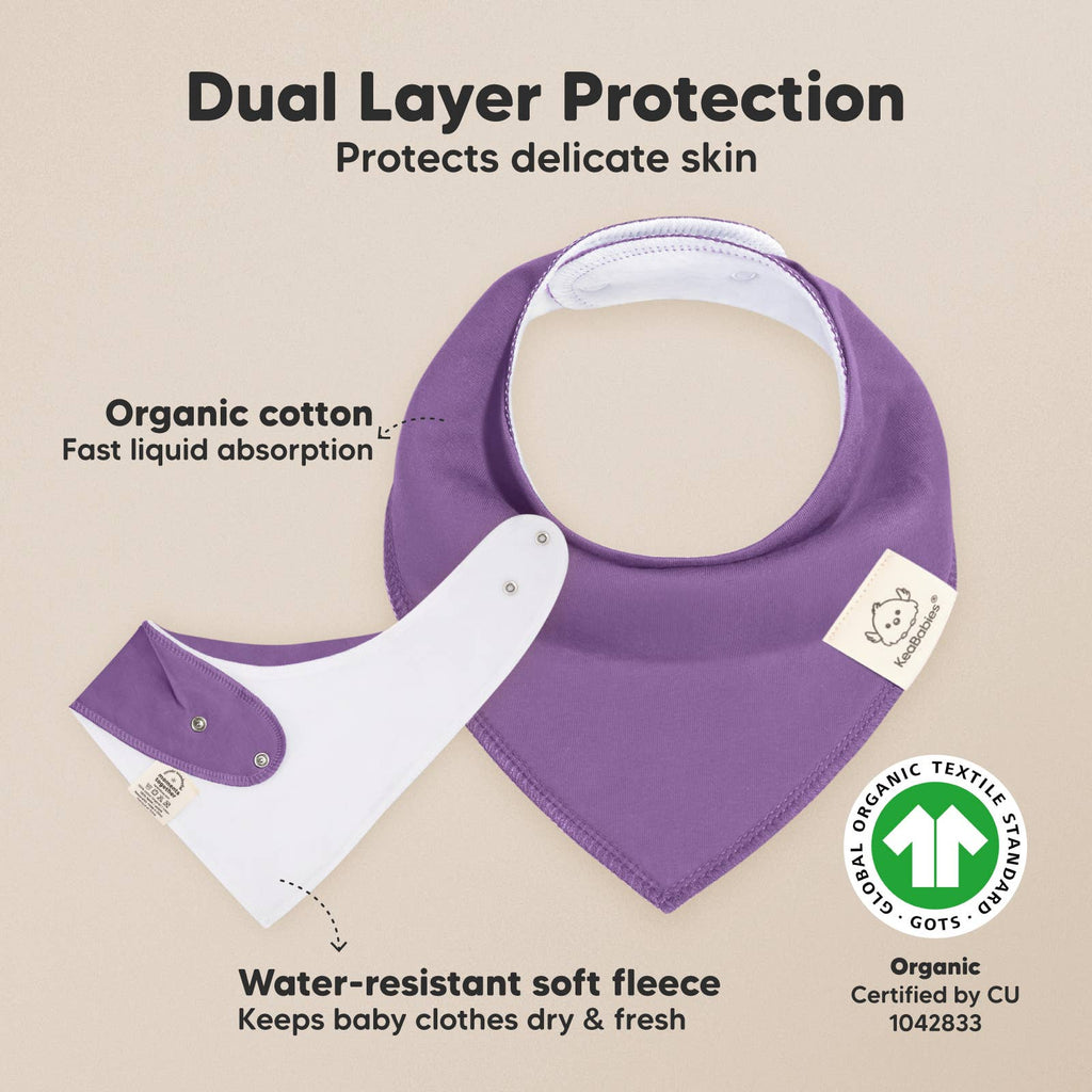 NR KEABABIES BABY BANDANA BIBS | 8-PACK | LILAC