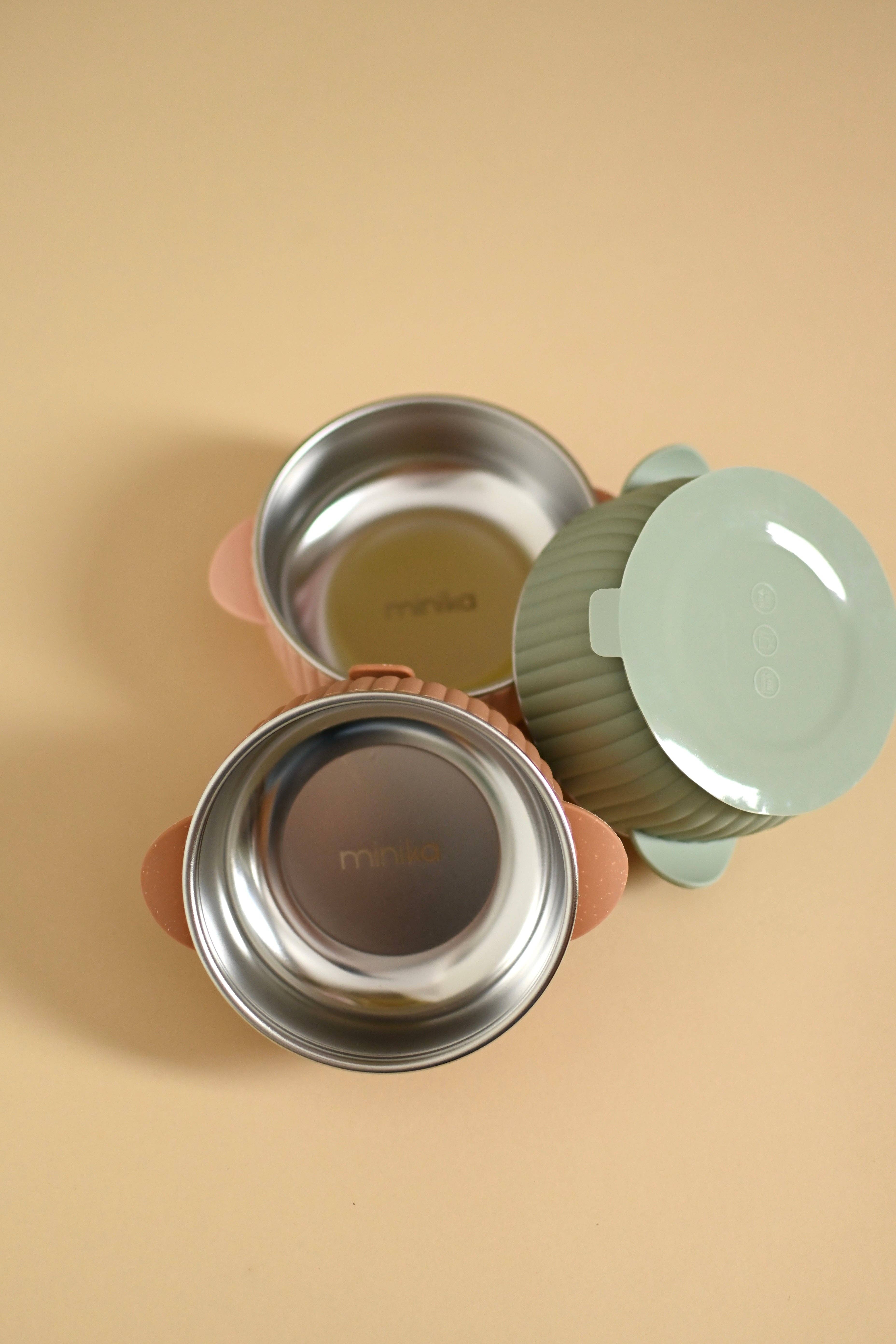 NR MINIKA STAINLESS & SILICONE BOWL | LAVENDER