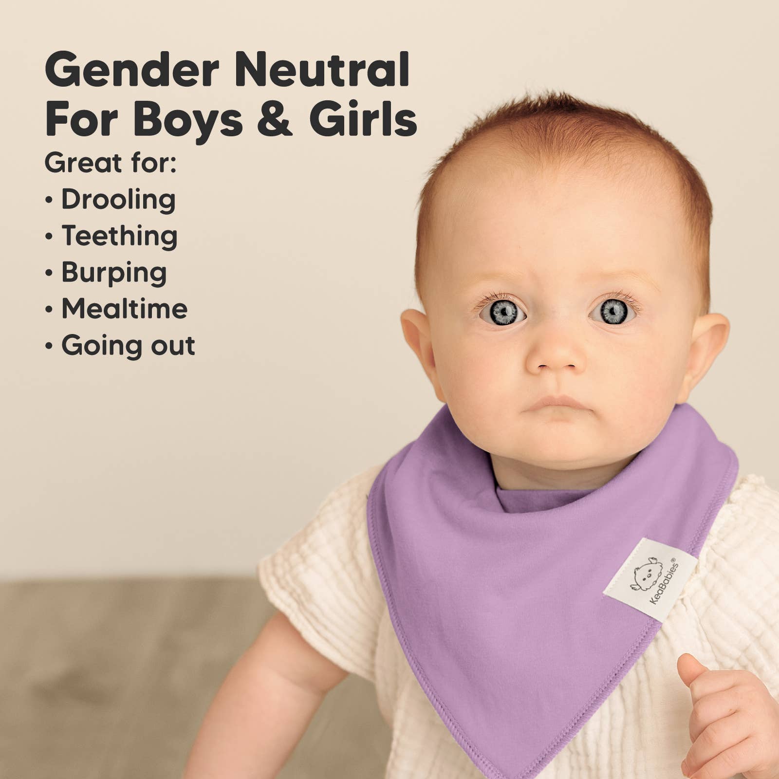 NR KEABABIES BABY BANDANA BIBS | 8-PACK | LILAC