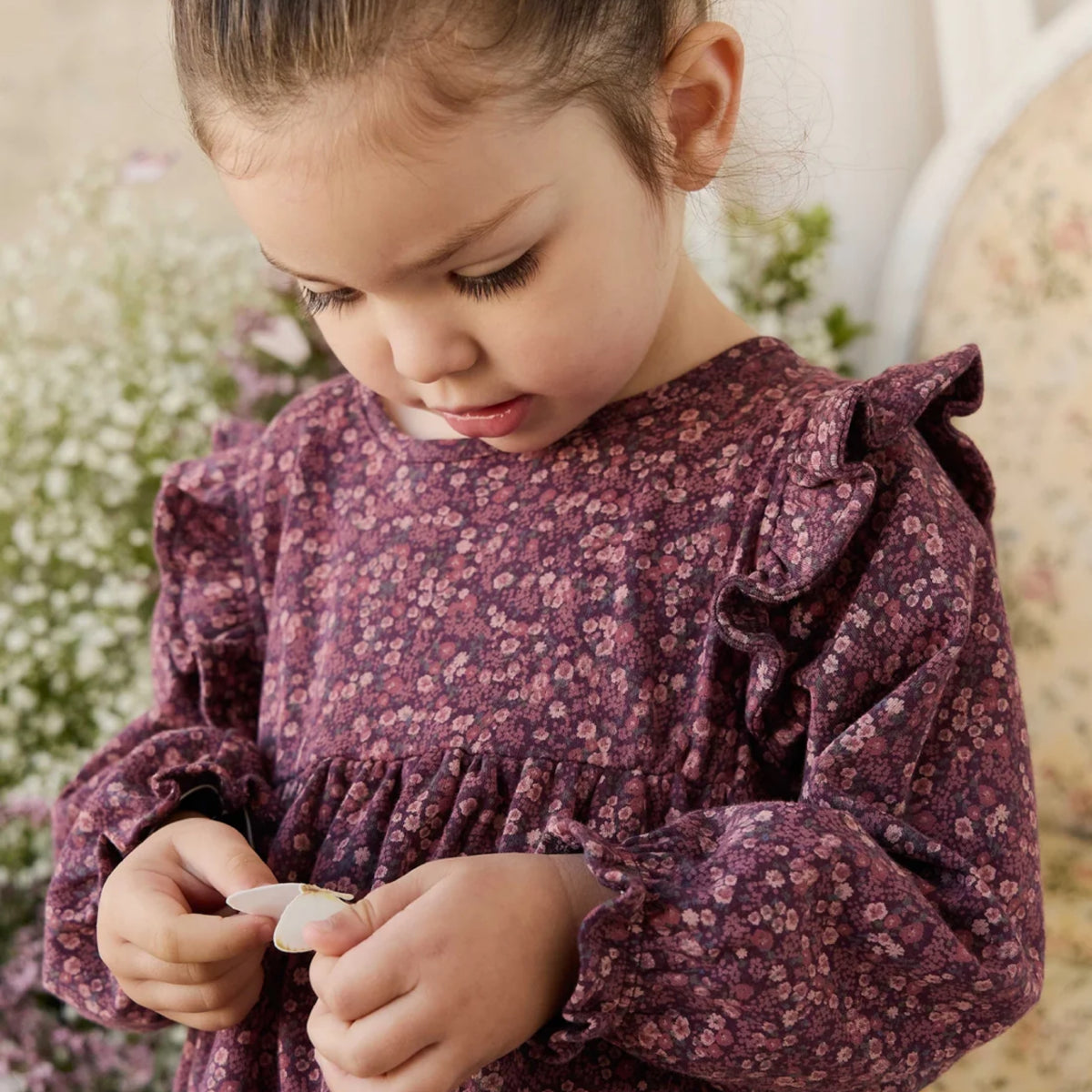Organic Cotton Frankie Dress - Fig Floral