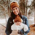 NR LITTLE BUCK WAFFLE CABIN BEANIE | RUST