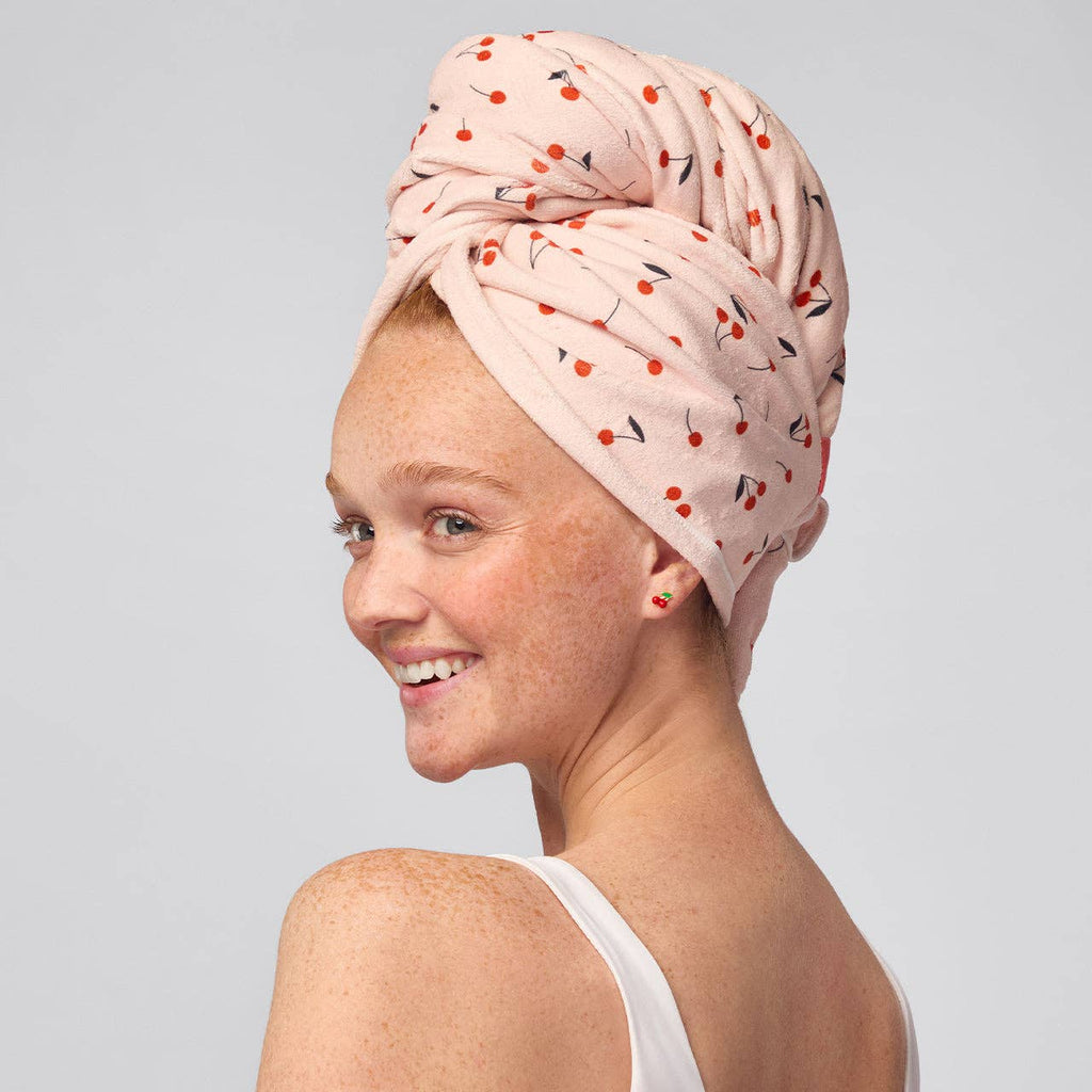 NR KITSCH XL HAIR TOWEL WRAP | CHERRY