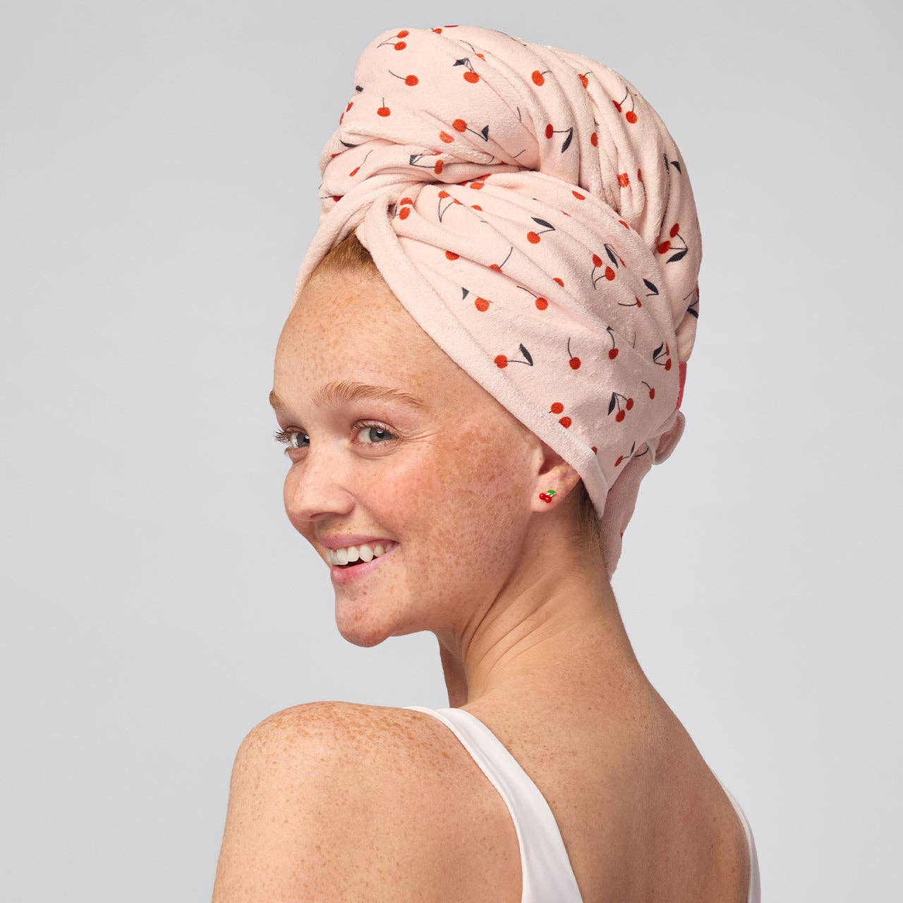 NR KITSCH XL HAIR TOWEL WRAP | CHERRY
