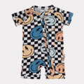NR PIP + PHEE BAMBOO PLAYSUIT | TEAL SMILEYS