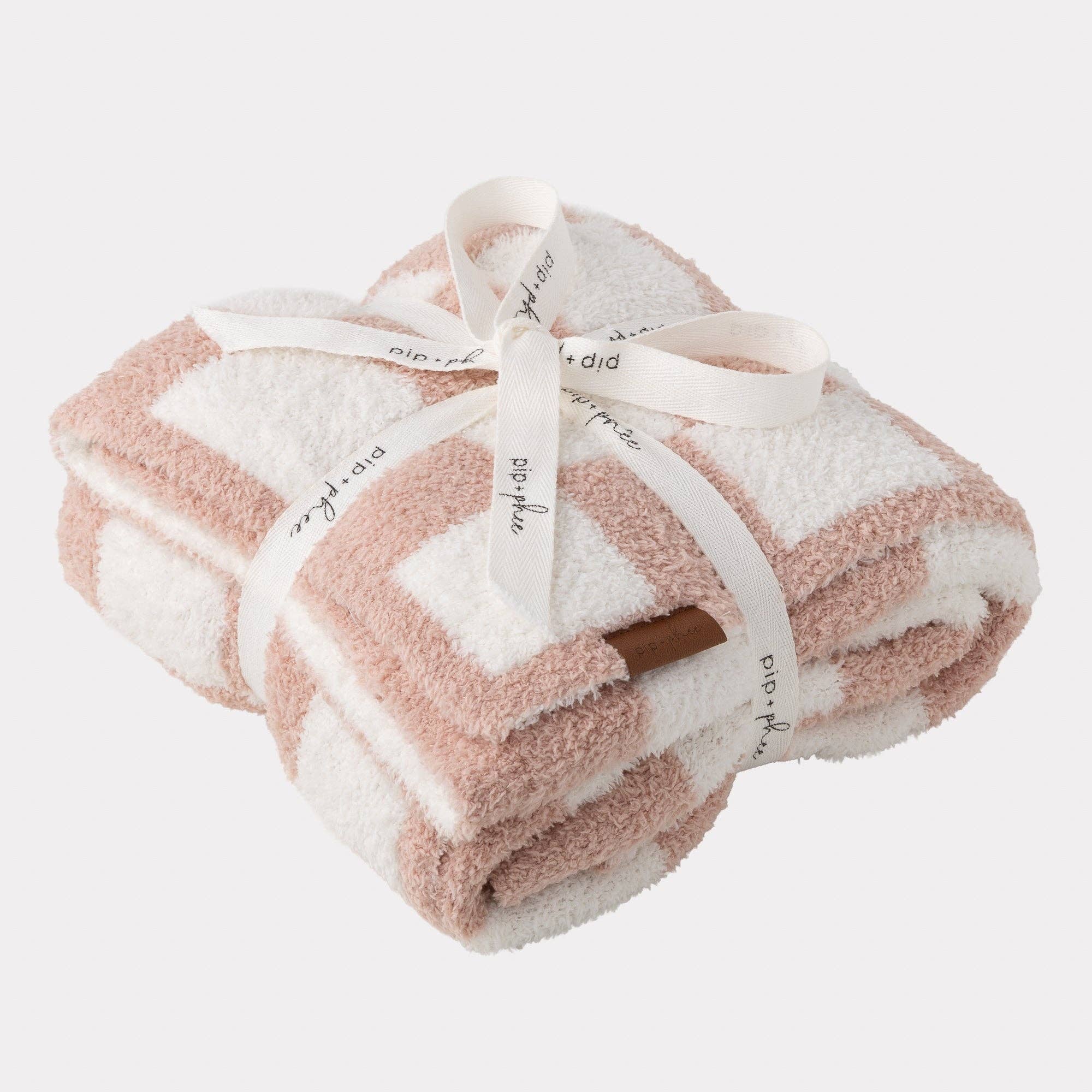 NR PIP PHEE TODDLER PLUSH BLANKET | PINK CHECK