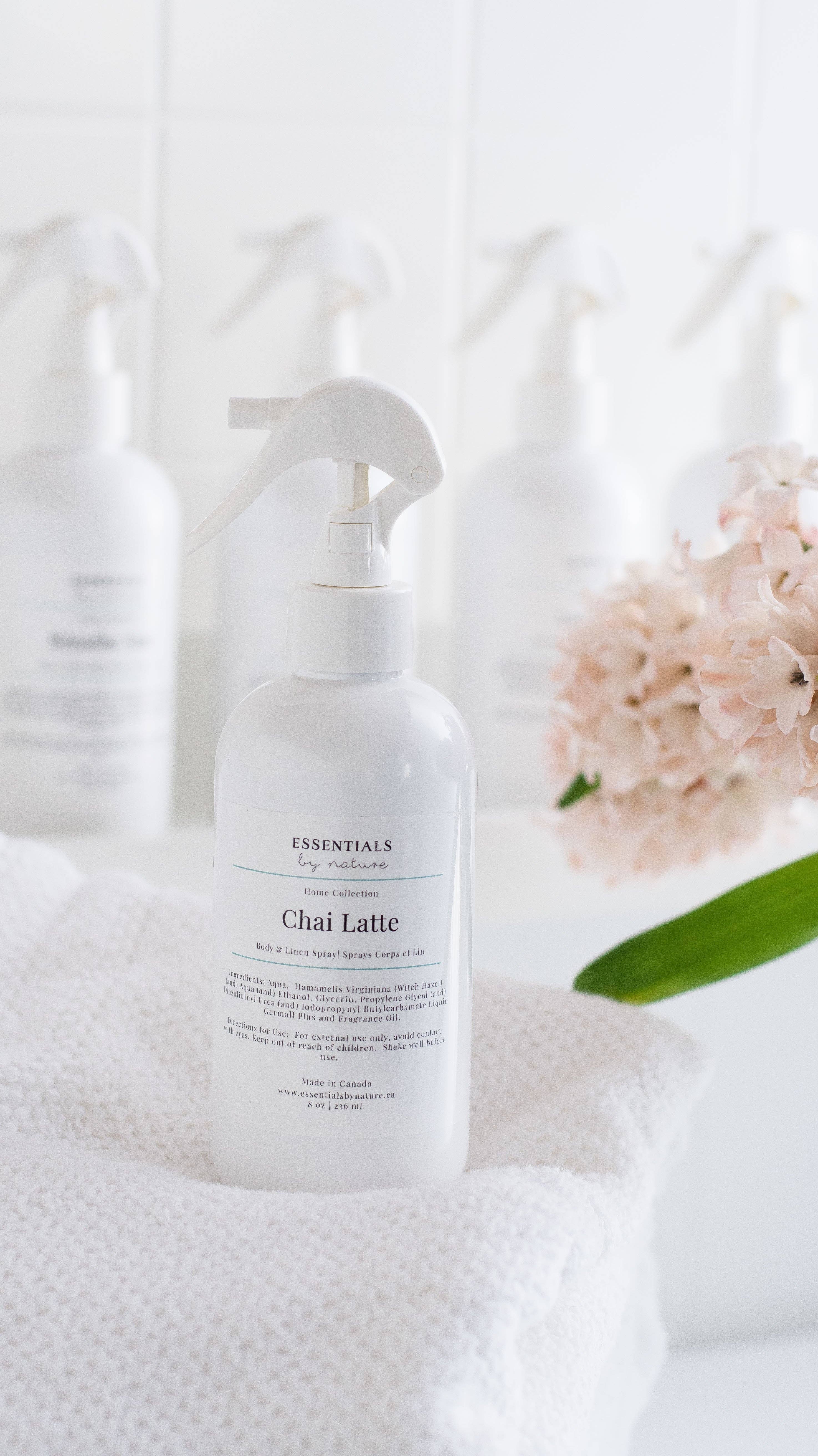 NR CHAI LATTE LINEN AND BODY SPRAY | ESSENTIALS BY NATURE
