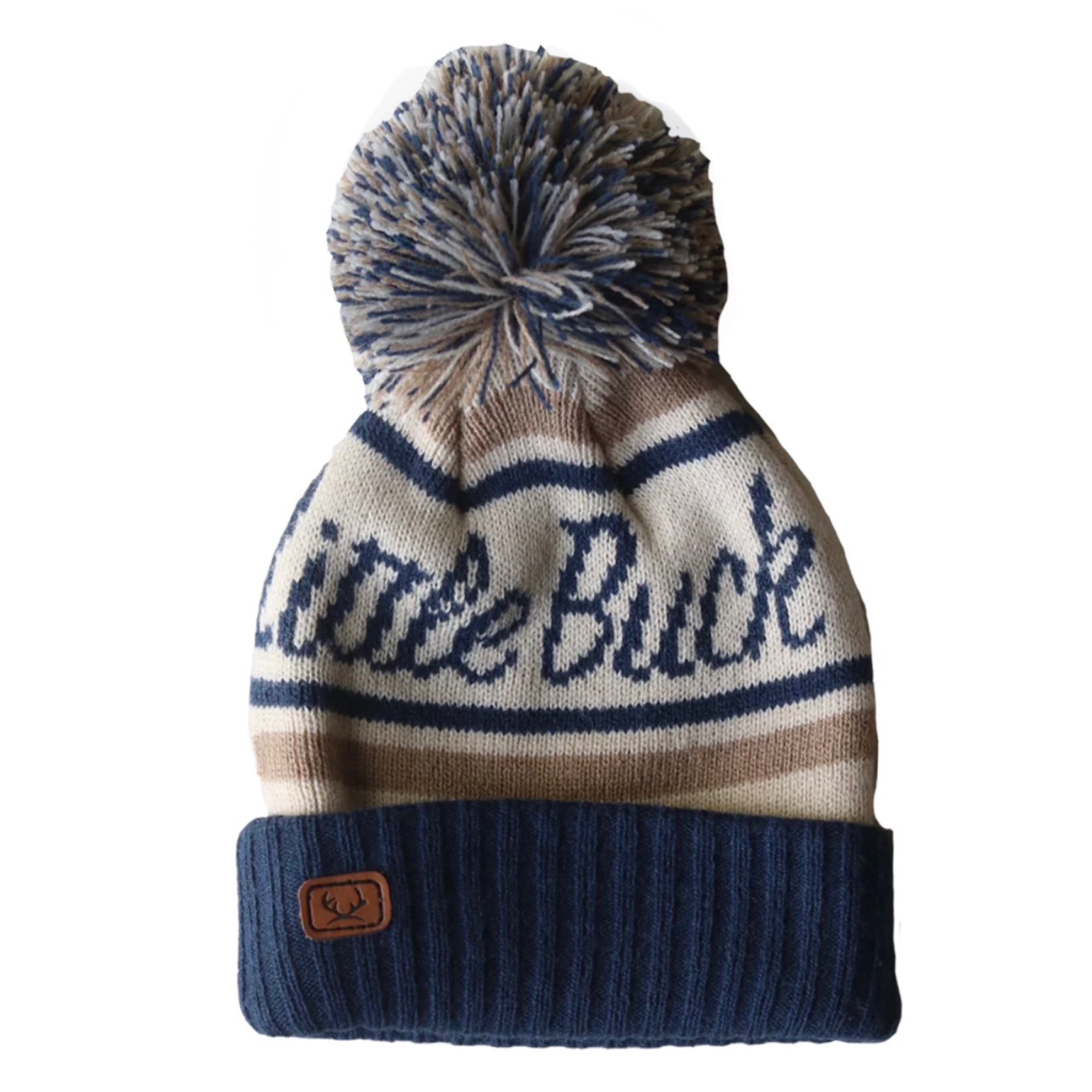 NR LITTLE BUCK POM BEANIE | NAVY