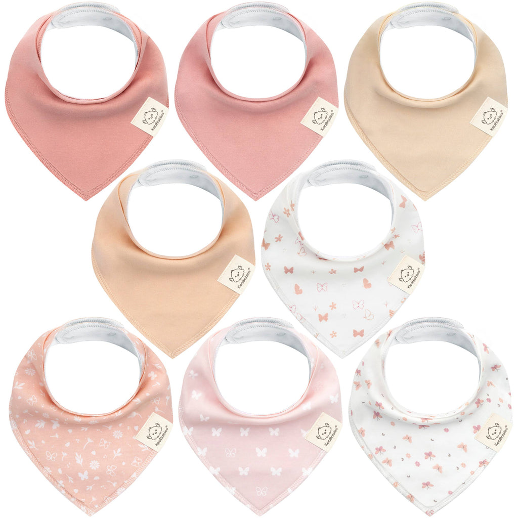 NR KEABABIES BABY BANDANA BIBS | 8-PACK | BUTTERFLIES