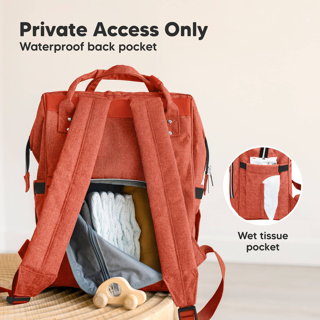 NR KEABABIES DIAPER BAG BACK PACK | RUSTIC RED